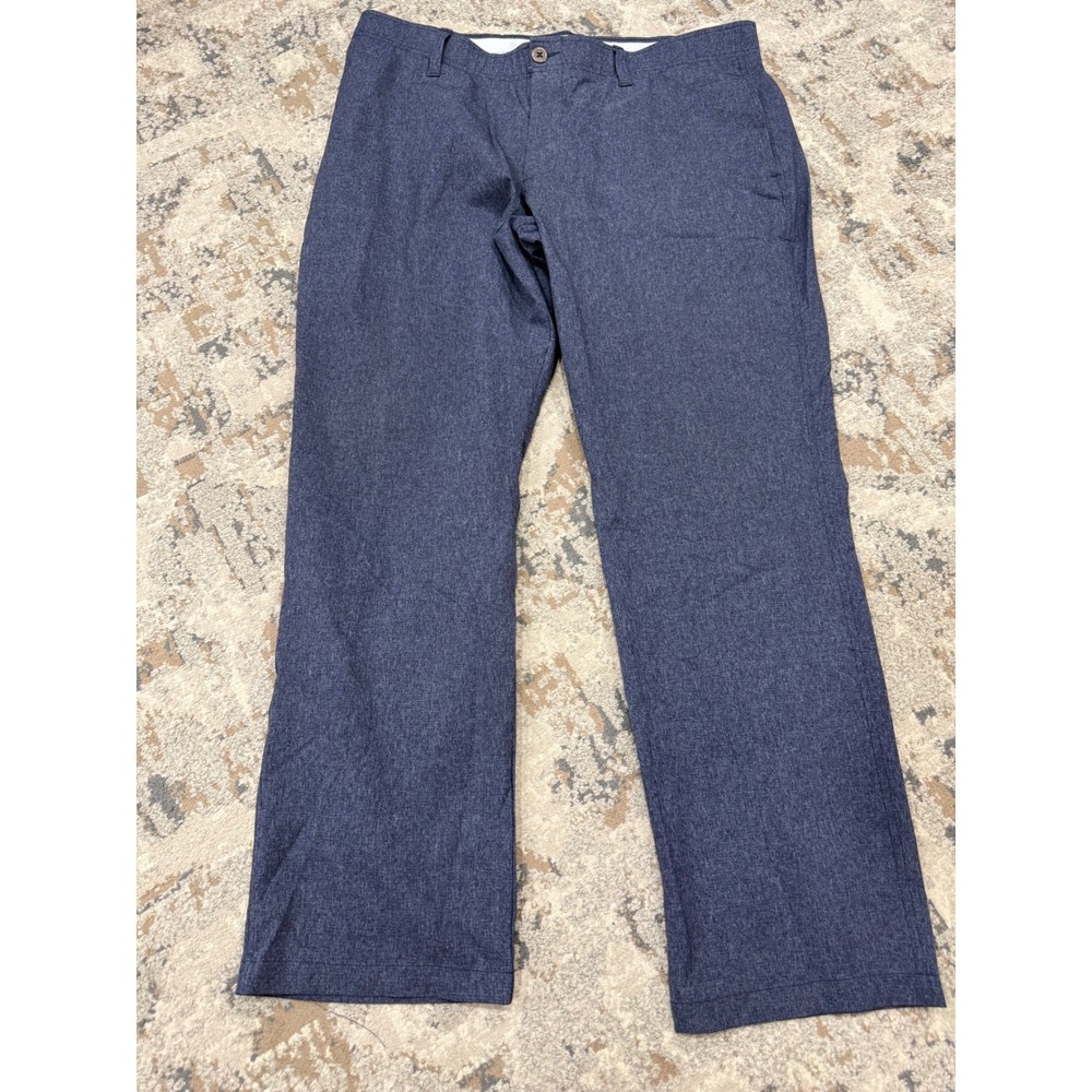 Under Armour Drive Golf Pants Mens 38/30 Navy Blue Heather Straight Leg 1377358